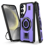 Armor Metal Ring Holder Matte Case For Samsung Galaxy A16 A15 A14 A06 A05 A05S A55 A35 A54 A34 S24 Ultra S23 FE Shockproof Cover