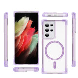 Clear Magnetic Case For Samsung S21 S22 S23 S24 S25 Ultra Note 20 Ultra Wireless Charging Magsafe Transparent Anti fall Cover