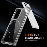 Clear Magnetic Case For Samsung S21 S22 S23 S24 S25 Ultra Note 20 Ultra Wireless Charging Magsafe Transparent Anti fall Cover