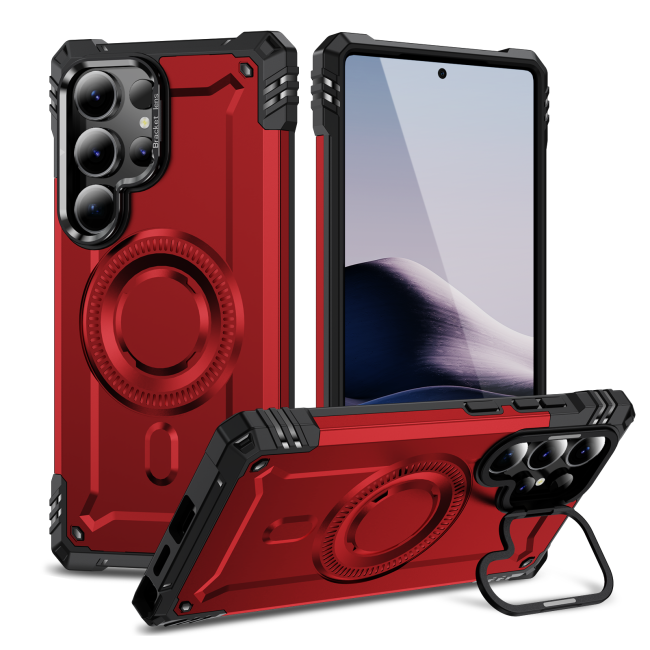Military Armor Phone Cases For Samsung galaxy S25 Ultra S24 FE S23 Plus A06 A16 A15 A35 A14 A54 A34 A52 A56 TPU Shockproof Magnetic Case