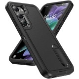 Rugged Phone Case For Samsung S25 S24 S23 Ultra S22 Plus A03 A06 A13 A14 A15 A16 A26 A36 A53 A54 3 Layers Bumper Hybrid PC+TPU Function Shockproof Back Cover With Bracket
