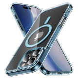 Clear Phone Case For iPhone 17 Air 11 12 13 14 15 16 Pro Max XSMAX XR X/XS Shockproof Transparent Magnetic Cover For iPhone 14 15 16 Plus Magsafe
