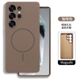 Liquid silicone mobile phone cases For Samsung Galaxy S25 S23 S24  Plus Ultra equipped with magnetic suction function