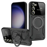 Magsafe Magnetic Adsorption Case For Samsung S25 S24 S23 S22 Ultra S23 Plus S23 + Hard Metal Rotating Ring Car Holder Cover
