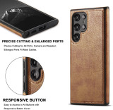 Luxury Business PU Leather Texture Phone Case For Samsung S25 S22 S23 S24 Plus Ultra Skin-Fee Shockproof Soft Bumper Back Cover