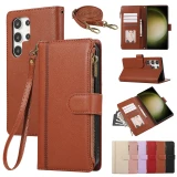 Crossbody Wallet with Card Holder Phone Case For Samsung Galaxy S25 S23 S24 FE S25 S22 S21 S20 S10 Plus Ultra Note 10+ Note 20  Ultra  Cover