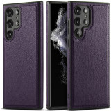Luxury Business PU Leather Texture Phone Case For Samsung S25 S22 S23 S24 Plus Ultra Skin-Fee Shockproof Soft Bumper Back Cover