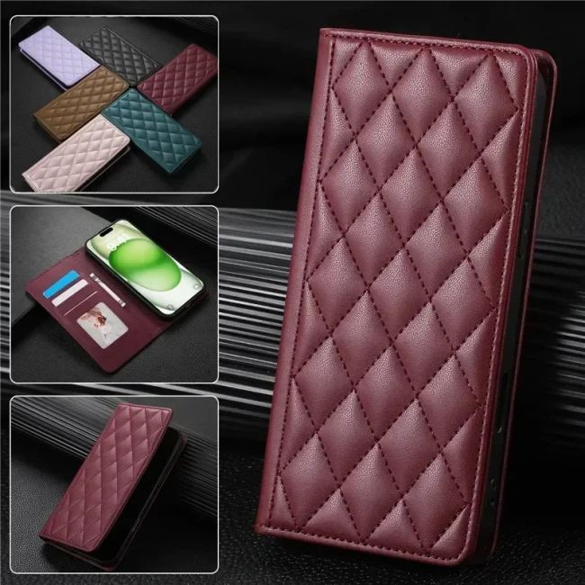 Luxury Magnetic Leather Wallet Card Phone Case For iPhone 17 Air 16 Pro Max 15 Plus 14 13 12 11 SE 2022 XR XS 8 7P Flip Stand Cover