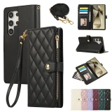 Crossbody Phone Case For Samsung Galaxy S25 S24 Ultra S23 FE S22 S21 S20 S10 Note 10+ Note 20 Ultra Wallet Cover