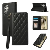Wrist Strap Leather Phone Case For Samsung Galaxy A05 A06 A12 A13 A14 A15 A16 A21 A22 A23 A25 A32 A33 A34 A35 A36 A42 A51 A52 A53 A54 A55 A56 A71 A72 4G 5G  Wallet with Card Holder Cove