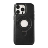 Ring Holder Kickstand Magnetic Phone Case For iPhone 17 Air 16 15 14 Plus 13 12 11 Pro Max For MagSafe Shockproof Artificial Leather Cover