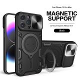 Slide Camera Shockproof Armor Case For iPhone 17 Air 16 15 14 Plus 13 12 11 Pro Max XS X XR 7G 8G 7P 8P SE 2020 2022 Ring Holder Back Cover Magnetic Phone Shell