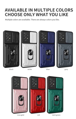 Shockproof Armor Case For Samsung A05 A06 A12 A13 A14 A15 A16 A20 A21 A22 A23 A24 A25 A26 A31 A32 A33 A34 A35 A36 A51 A52 A53 A54 A55 A56 A71 A72 A73 M14 M33 M51 M52 M53 M55 Card Holder Stand Cover