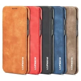 LC.imeeke Flip Leather Case For Samsung Galaxy S25 Ultra S24 Plus S23 S22 S21 FE S20 S10 S9 S8 Note 20 10 9 8 A50 A51 A52 A53 A54 A70 A71 Wallet Card Cover Coque