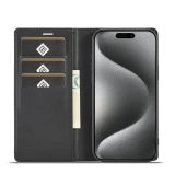 Carbon Fiber PU Leather Case For iPhone 17 Air 16 15 14 13 12 11 XS Max XR 8 7 Plus SE 2022 Mini Wallet Card Slot Flip Phone Cover
