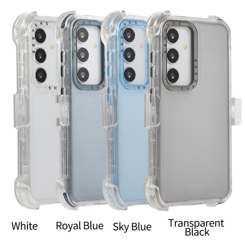 SHSCASE 4 in 1 Back Clip Hybrid Armor Case For Galaxy S25 S24 Ultra S24 Plus S24 Shockproof Ourdoor Sports Defender Rugged Cover