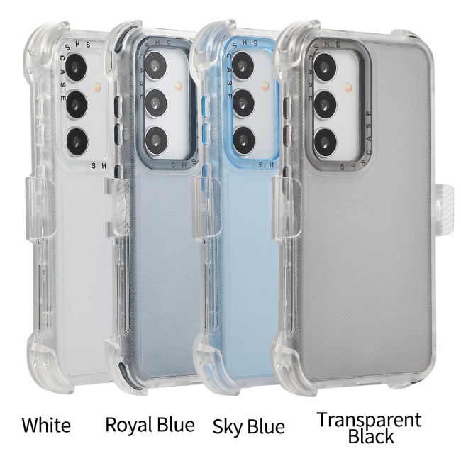 SHSCASE 4 in 1 Back Clip Hybrid Armor Case For Galaxy S25 S24 Ultra S24 Plus S24 Shockproof Ourdoor Sports Defender Rugged Cover