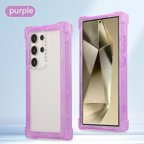 For Samsung S24 S25Ultra Case Luxury 3 in 1 PC+TPU Rugged Matte Bumper Shockproof Phone Case for Galaxy S24 Plus S24U Cover Capa