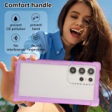 For Samsung S24 S25Ultra Case Luxury 3 in 1 PC+TPU Rugged Matte Bumper Shockproof Phone Case for Galaxy S24 Plus S24U Cover Capa