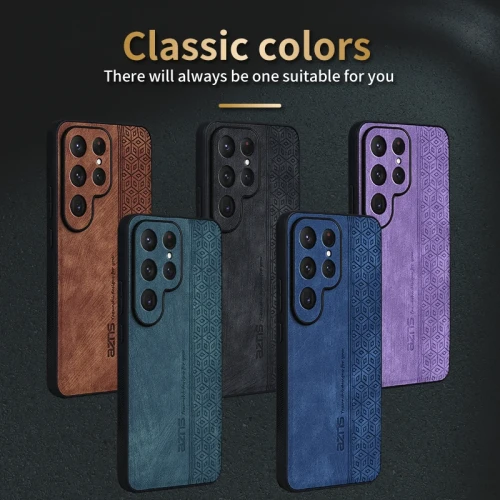 PU+TPU 3D Skin Feel Leather Phone Case For Samsung Z Flip3 Z Fold 4 5 6 S25 EDGE S25 Ultra S24 S23 S22 S21 S20 Plus FE Shockproof Protect Back Cover