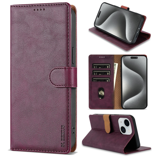 Magnetic Leather Phone Case For iPhone 17 Air  16 Pro Max 15 14 13 12 Mini 11 Pro XS Max 7 8 Plus SE 2 3 Flip Book Wallet Cover 50Pcs/Lot