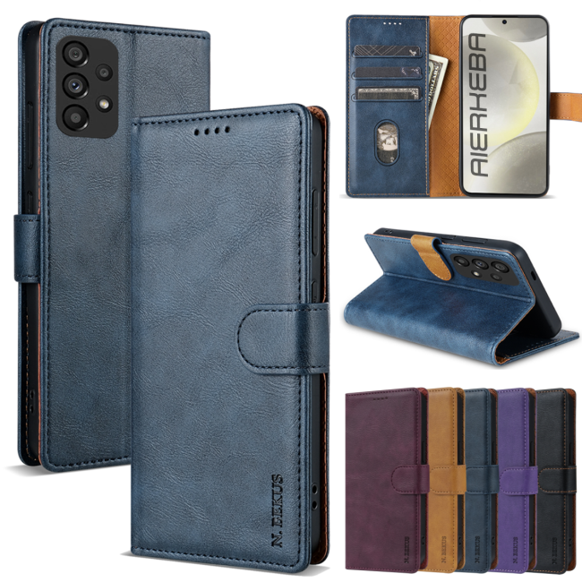Wallet Flip Leather Case For Samsung Galaxy S25 S24 S23 S22 S21 S20 S10 S9 S8 S7 Note 8 9 10+ 20 Ultra Plus Phone Cover