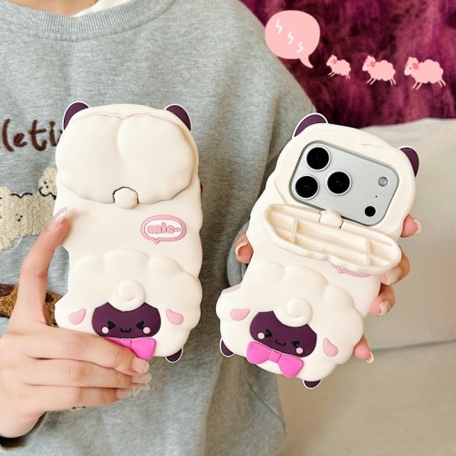 3D Cartoon Handbag Silicone Phone Case for iPhone 17 16 15 14 13 Pro Max Shockproof Protective Cover