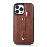 Vertical Cards Solt Wallet Ring Holder Leather Case For iPhone 17 16 15 Pro Max 14 Air Plus 13 12 Mini 11 XR X XS 7 8 SE 2022 Bag Pocket