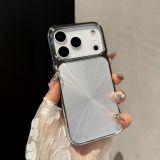 Luxury CD Texture Glossy Plating Edge Phone Case For iPhone 17 Air 16 15 14 13 12 11 Pro Max Plus Dazzle Aurora Shockproof Cover
