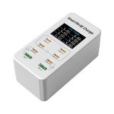 72W USB C Charger QC 3.0 8 Ports Type C PD Fast Charging Phone Adapter Multi Ports Wall Desk Charger
