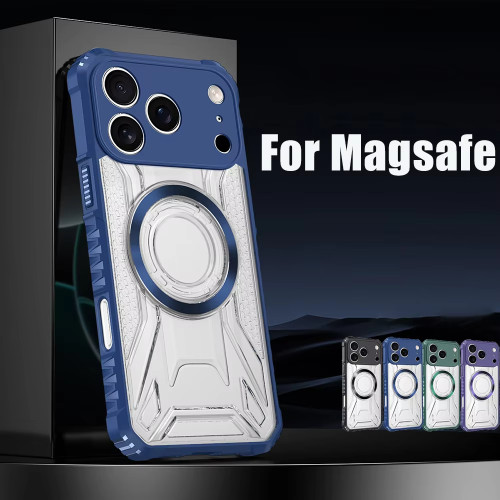 Shockproof Armor Magnetic Case for IPhone 17 Air 16E 15 14 Plus 13 12 11 17 Pro Max for Magsafe Wireless Charging PC Hard Case