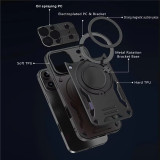 Military Defender Heavy Duty Bracket Case for iPhone 17 Air 16 15 14 13 12 11 Pro Max Plus For Magsafe Shockproof Matte Cover