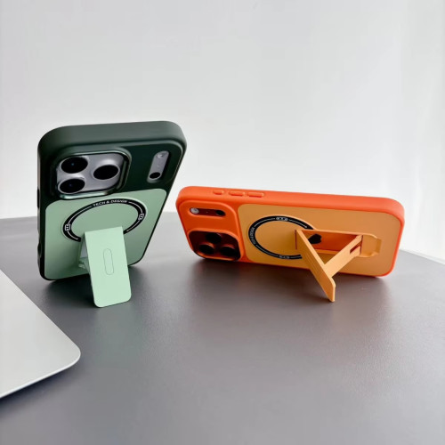 Kickstand Bracket Stand Holder For Magsafe Magnetic Case For iPhone 17 Air 16 15 14 Plus 13 Pro Max Wireless Charge Bumper Cover