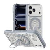 Luxury Heat Dissipation Mesh Magnetic Ring Case For iPhone 17 Air 16 15 14 13 Pro Max Plus Wireless Charge Bracket Cover