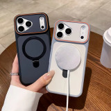 Shockproof Magnetic Bracket Case for iPhone 17 Pro Max 16 15 12 13 14 Plus Wireless Charging Holder Stand Skin Matte Cover