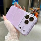 Original Liquid Silicone Matte Case for iPhone 17 16 15 Pro Max 17Pro For MagSafe Magnetic Lens Protection Soft Shockproof Cover