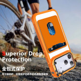 Folding Lens Stand Transparent Slot Card Holder Acrylic Case For iPhone 17 13 12 Pro Max 16 15 Plus Shockproof Wallet Cover