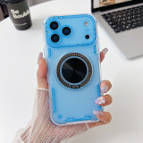 For Magsafe Magnetic 360°Rotating Metal Car Bracket Ring 3-in-1 Phone Case For iPhone 17 Pro Max Air 15 12 13 14 16 Pro Max E