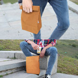 Brown Waxed Canvas Lunch Bags
