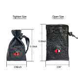 Drawstring Bag PU Leather Dice Sack Perfect for RPG, D&D, Game