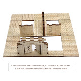 Dungeon Stone Square Floor Tiles (Set of 24) Wooden Laser Cut D&D Modular Terrain 1  Grid Perfect for Dungeons & Dragons, Pathfinder and Other Tabletop RPG