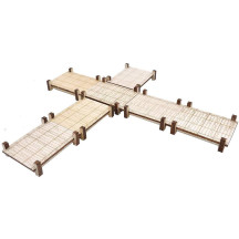 CZYY D&D Modular Bridge, Dock, Walkway Set 6PCS Wood Laser Cut Dungeon Terrain for Pathfinder, Dungeons & Dragons and Other Tabletop RPG
