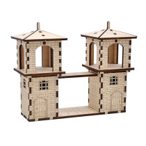 D&D Fantasy Modular Watchtower Wood Laser Cut Versatile Outpost Tabletop Wargaming Terrain with 2 Archer Miniatures Perfect for Pathfinder, Warhammer and Other RPG