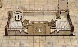 CZYY D&D Brick and Iron Fences Miniature (Set of 16) Wood Laser Cut Modular Fantasy Terrain 28mm Scale Perfect for Dungeons & Dragons, Warhammer and Other Tabletop RPG