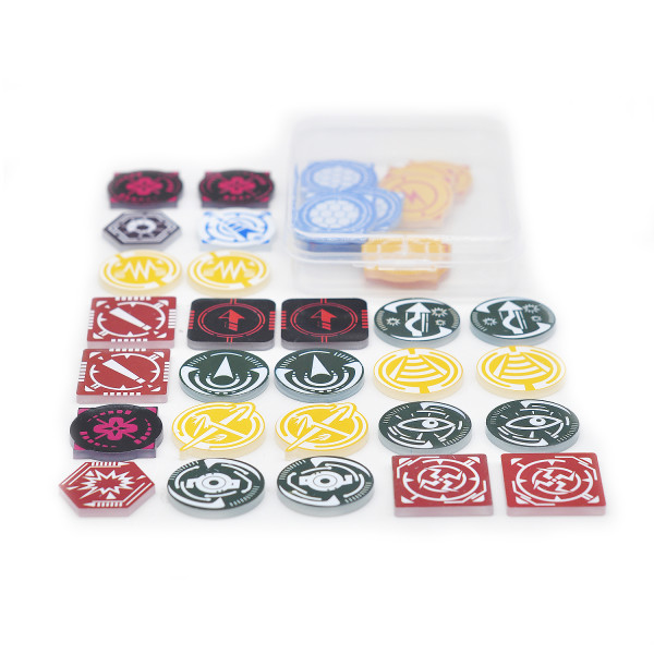 X Wing Acrylic Tokens & Markers Set of 36 - Combatible with X-Wing Miniatures Game Essentials for Space Fight Players