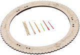 Large Wooden Circular Loom Laser Carved with Vines Round Weaving Board - Easy Knitting Tool for Beginners & Experienced