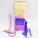 Purl Bracelet Loop Maker 2PCS Mini Tapestry Loom Board Wood Laser Cut, Lightweight and Portable - Easy Weaving Tool Kit for Knitting Lovers
