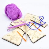 Purl Bracelet Loop Maker 2PCS Mini Tapestry Loom Board Wood Laser Cut, Lightweight and Portable - Easy Weaving Tool Kit for Knitting Lovers