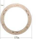 Large Wooden Circular Loom Laser Carved with Vines Round Weaving Board - Easy Knitting Tool for Beginners & Experienced