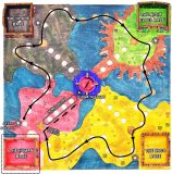 Ludo Strategy Board Game - 3D Wow Major Cities Map Inspired Board with Pegs & Dice, Wood Laser Cut - Perfect for Family Game Night or Party